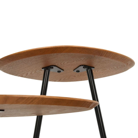 LeisureMod Hazelton Multi-Top End Tables with Manufactured Wood Top and Powder Coated Steel Frame