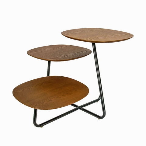 LeisureMod Hazelton Multi-Top End Tables with Manufactured Wood Top and Powder Coated Steel Frame