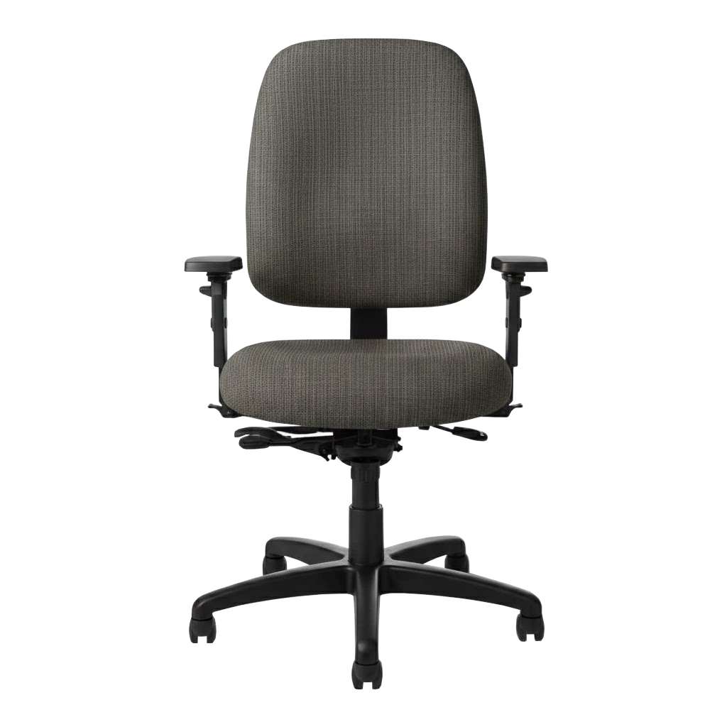 Large Scale Ergonomic Office Task Chair in Grade 3 Fabric Upholstery
