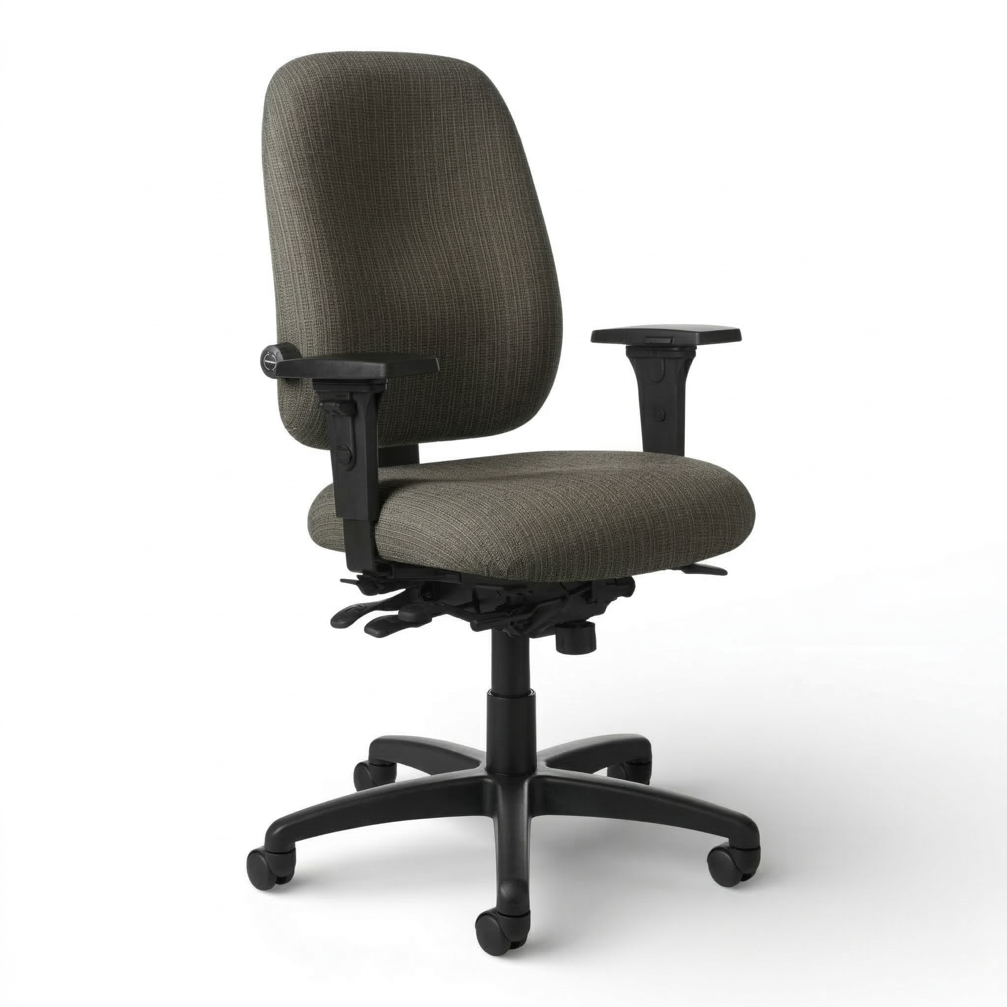 Large Scale Ergonomic Office Task Chair in Grade 3 Fabric Upholstery