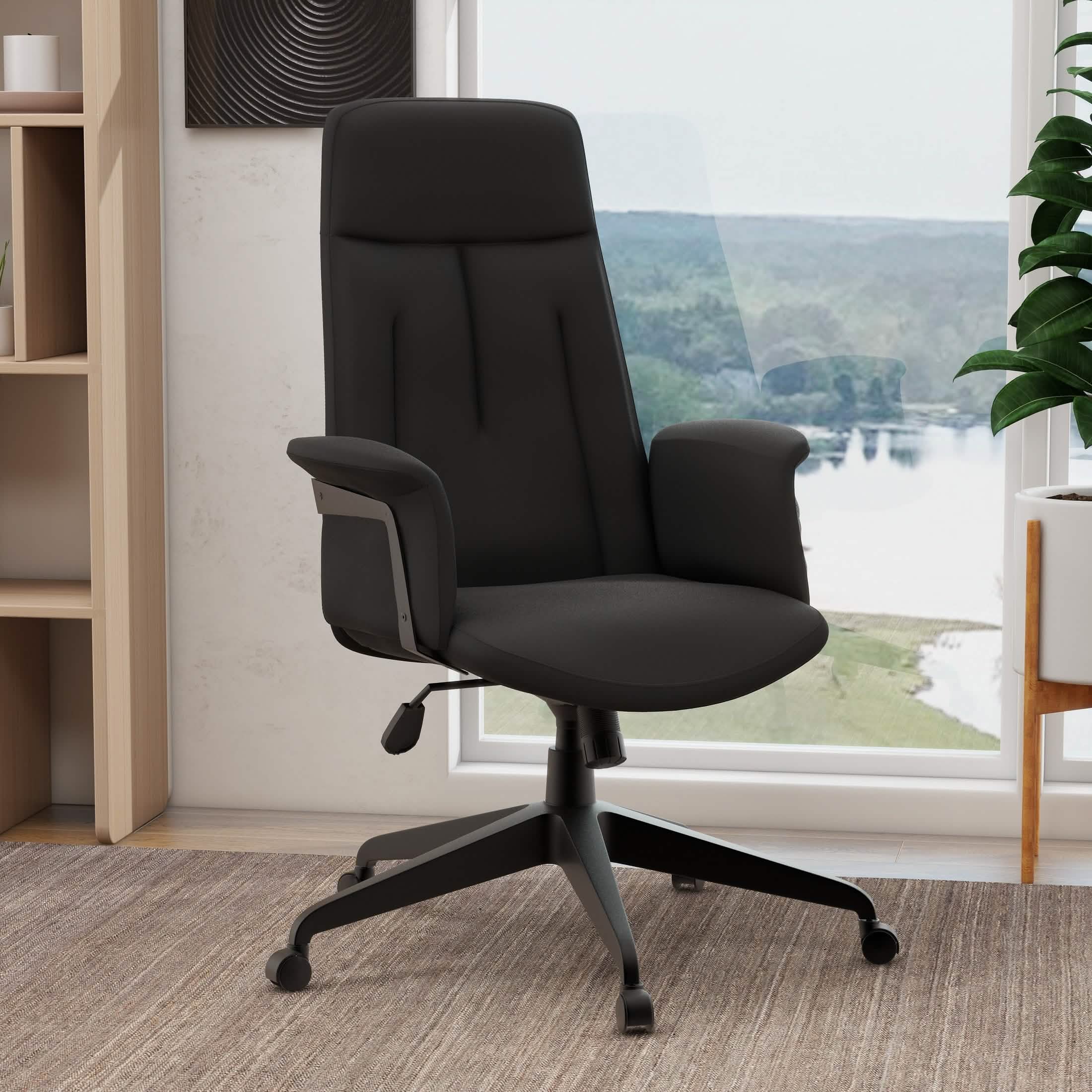 Inifini High-Back Leather Ergonomic Office Chair With Lumbar