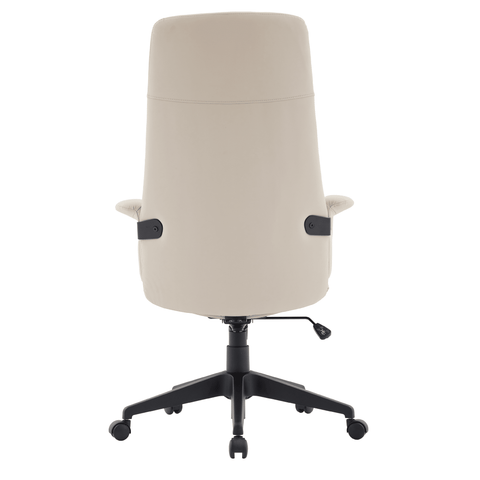 Inifini High-Back Leather Ergonomic Office Chair With Lumbar Support, Adjustable Hight and Swivel