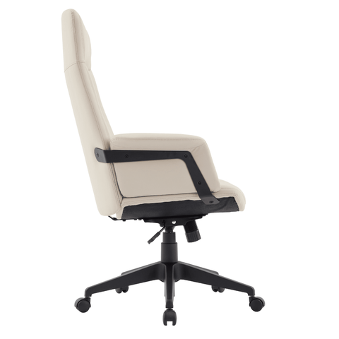 Inifini High-Back Leather Ergonomic Office Chair With Lumbar Support, Adjustable Hight and Swivel