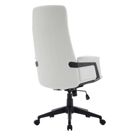 Inifini High-Back Leather Ergonomic Office Chair With Lumbar Support, Adjustable Hight and Swivel