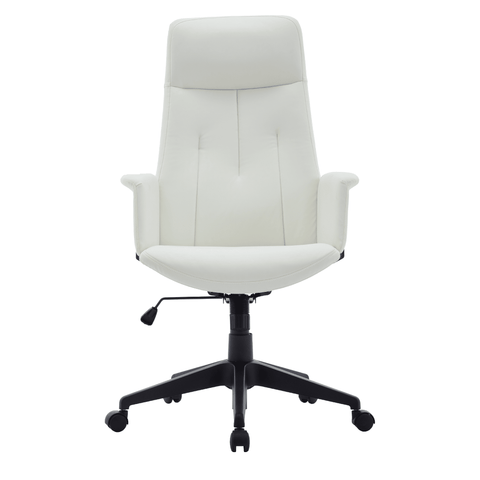 Inifini High-Back Leather Ergonomic Office Chair With Lumbar Support, Adjustable Hight and Swivel