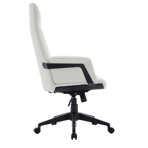 Inifini High-Back Leather Ergonomic Office Chair With Lumbar Support, Adjustable Hight and Swivel