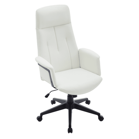 Inifini High-Back Leather Ergonomic Office Chair With Lumbar Support, Adjustable Hight and Swivel