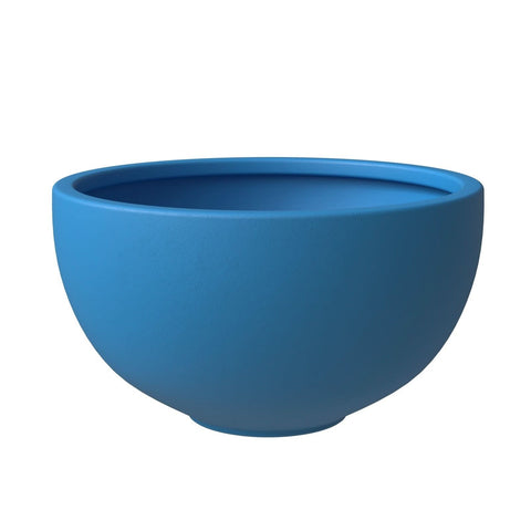 Iris Modern Round Planter Pot in Fiberstone and Clay Weather Resistant Design