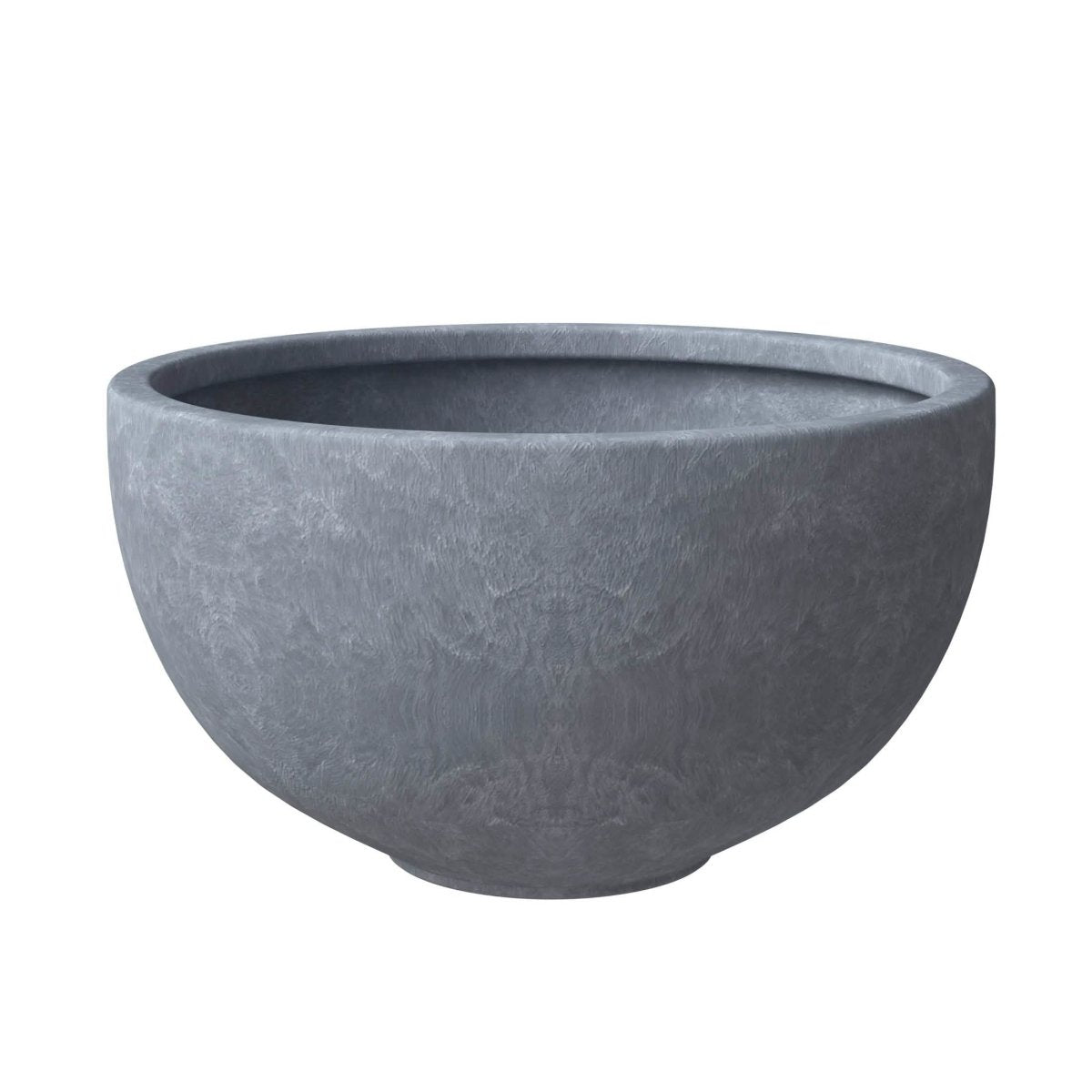 Iris Modern 3 - Piece Round Planter Pot Set in Fiberstone and Clay Weather Resistant Design