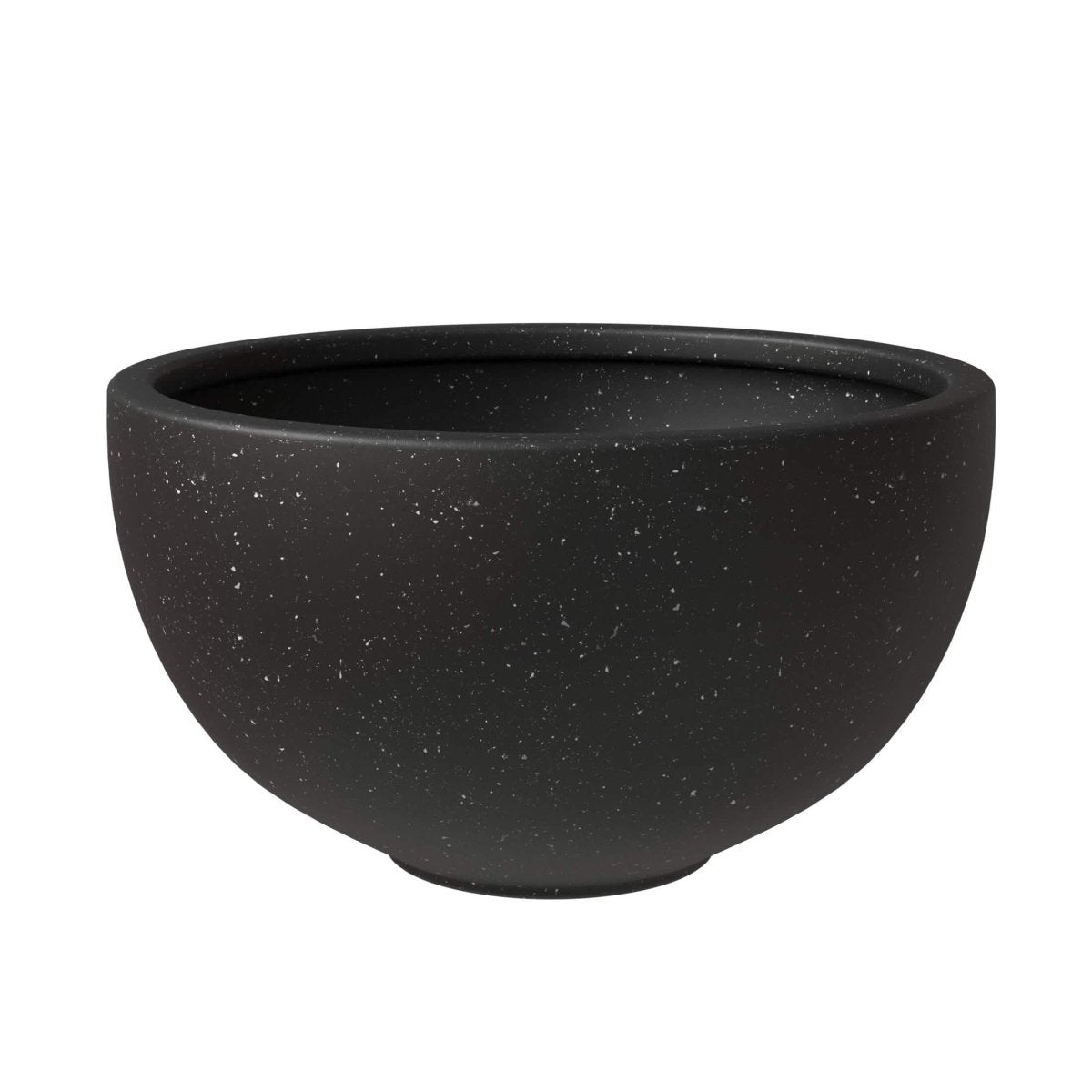 Iris Modern 3 - Piece Round Planter Pot Set in Fiberstone and Clay Weather Resistant Design