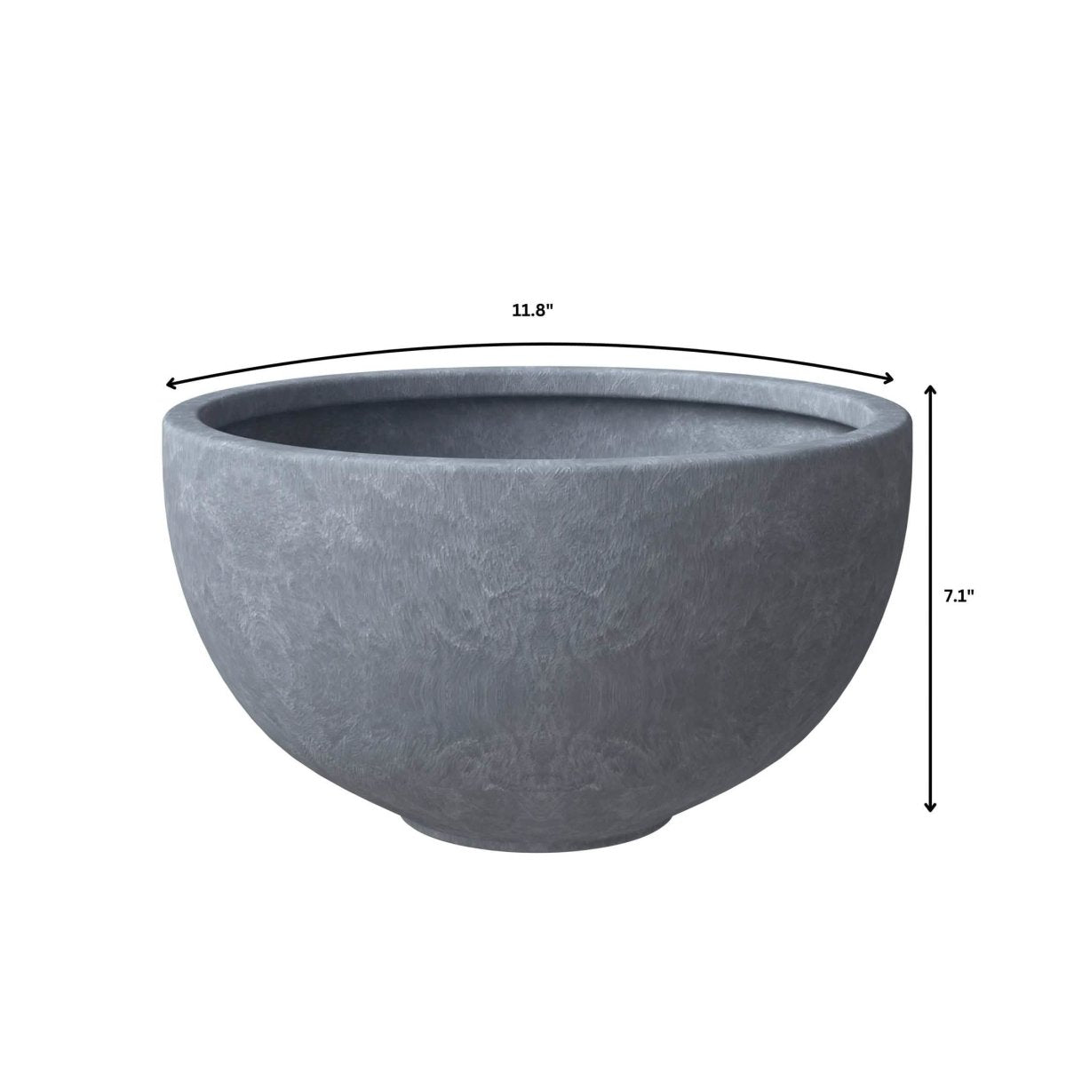 Iris Modern 3 - Piece Round Planter Pot Set in Fiberstone and Clay Weather Resistant Design