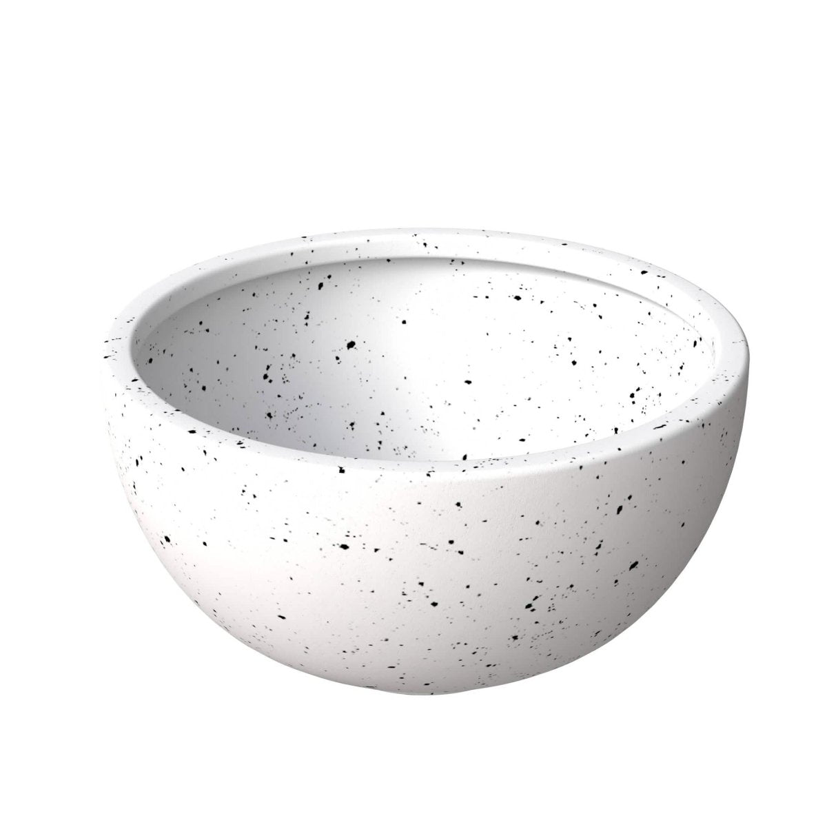 Iris Modern 3 - Piece Round Planter Pot Set in Fiberstone and Clay Weather Resistant Design