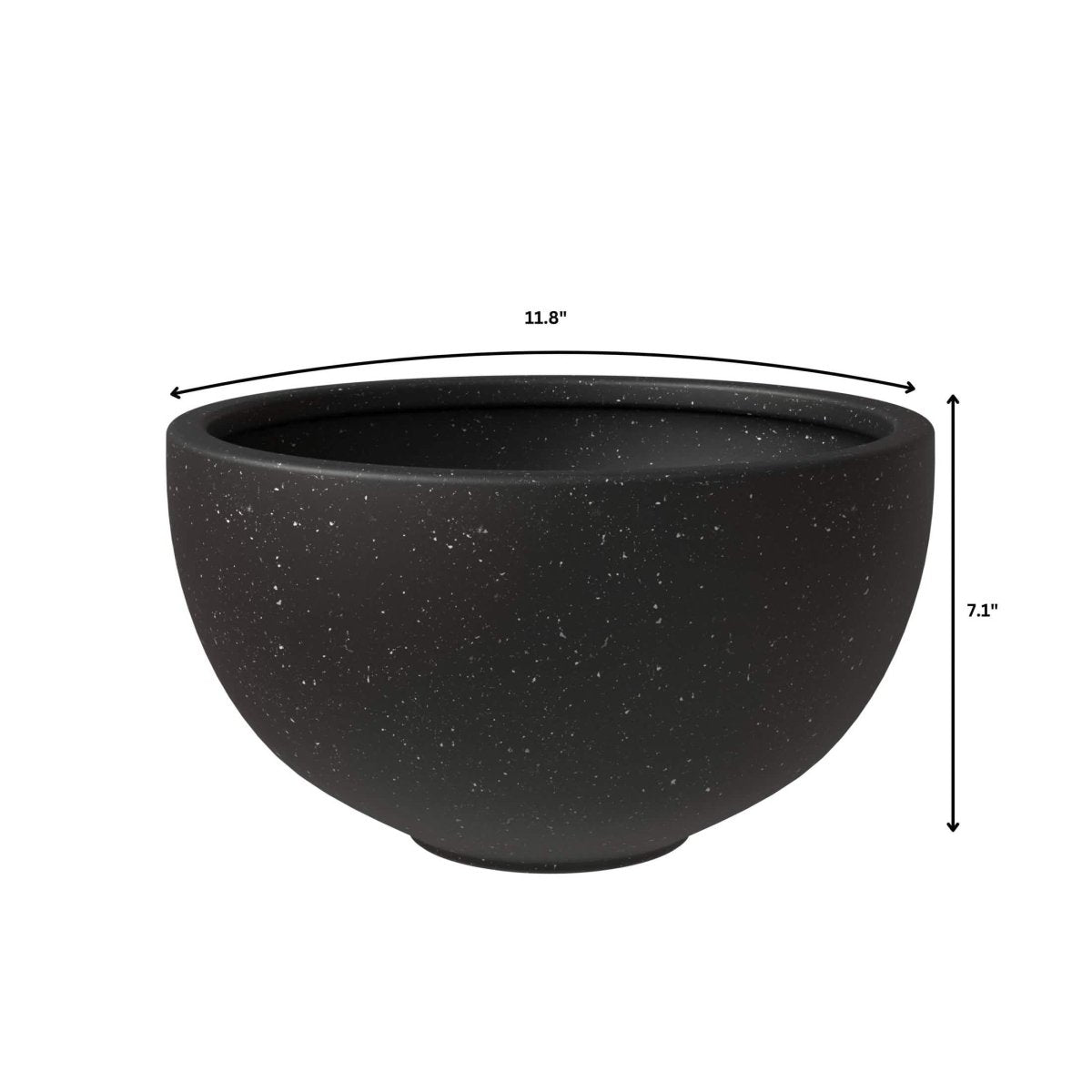 Iris Modern 3 - Piece Round Planter Pot Set in Fiberstone and Clay Weather Resistant Design