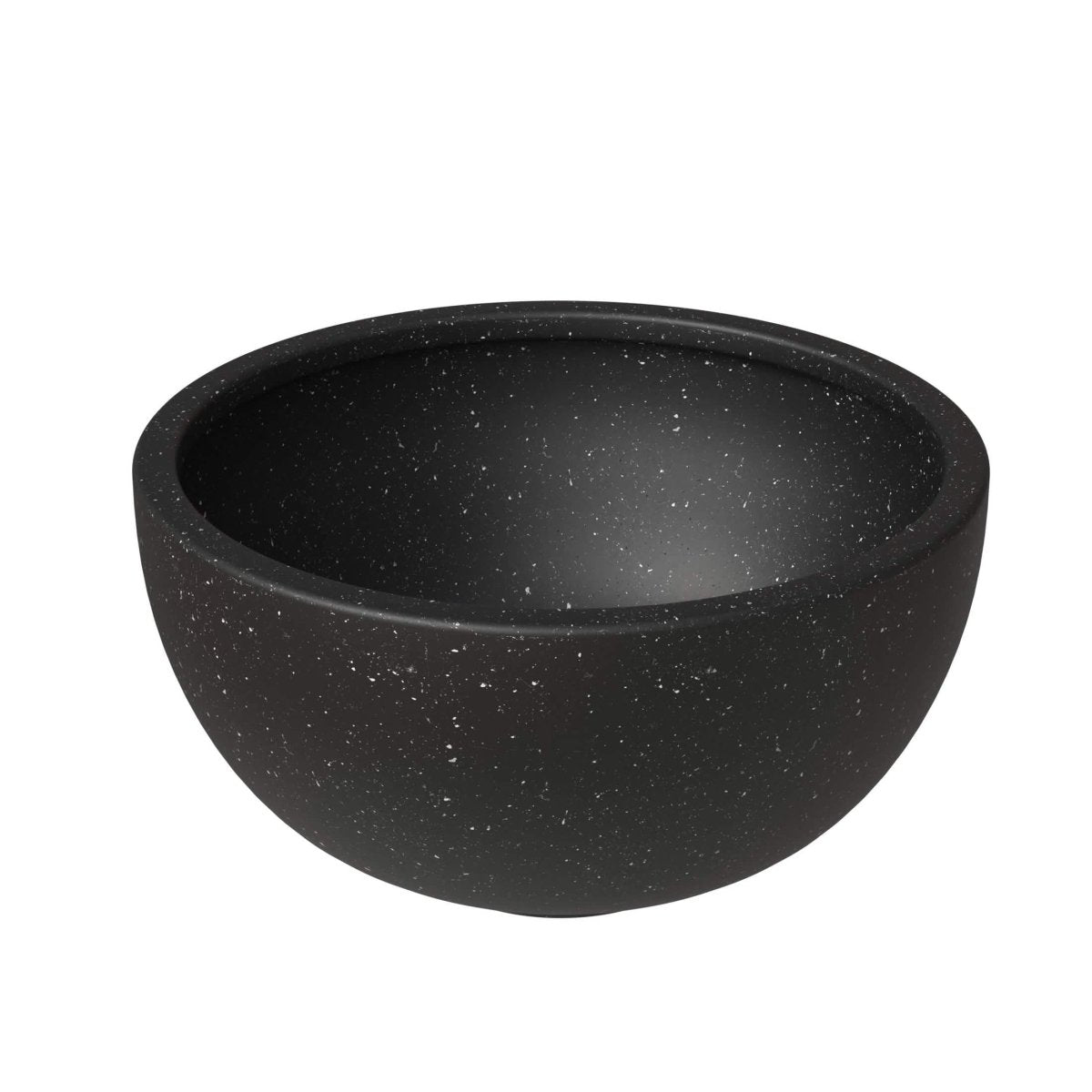 Iris Modern 3 - Piece Round Planter Pot Set in Fiberstone and Clay Weather Resistant Design