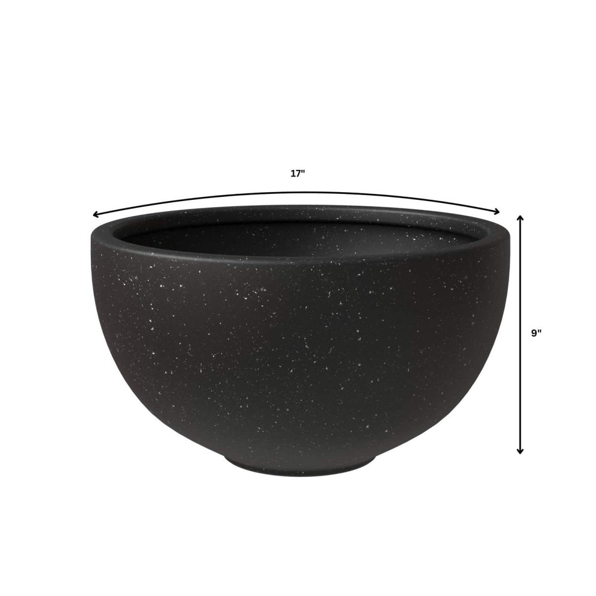 Iris Modern 3 - Piece Round Planter Pot Set in Fiberstone and Clay Weather Resistant Design