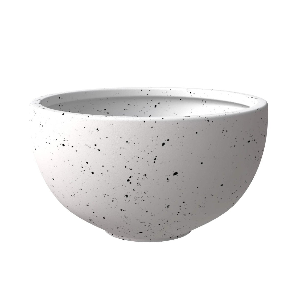 Iris Modern 3 - Piece Round Planter Pot Set in Fiberstone and Clay Weather Resistant Design