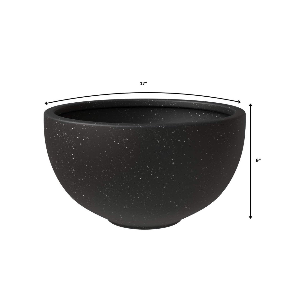 Iris Modern Round Planter Pot in Fiberstone and Clay Weather Resistant Design