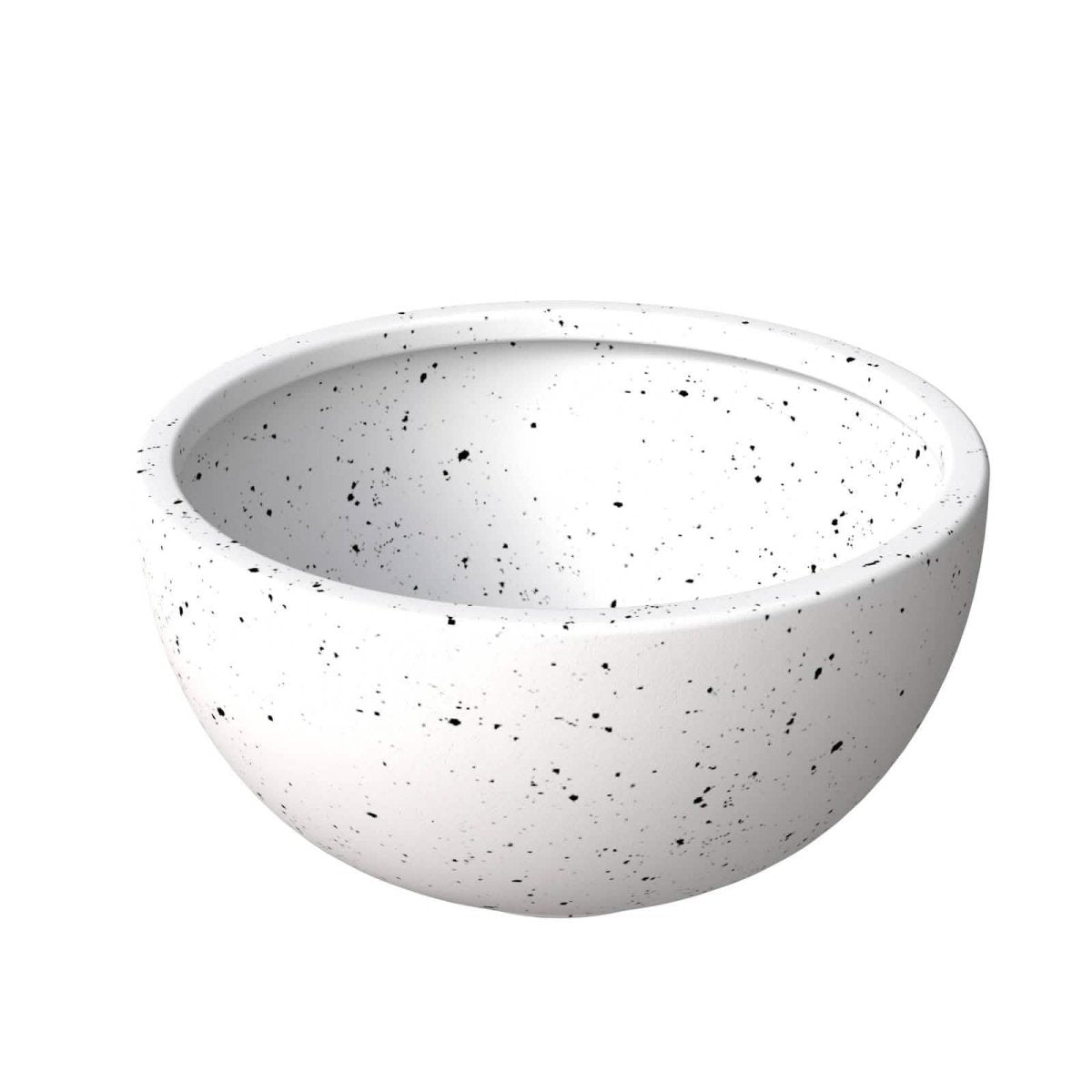 Iris Modern Round Planter Pot in Fiberstone and Clay Weather Resistant Design
