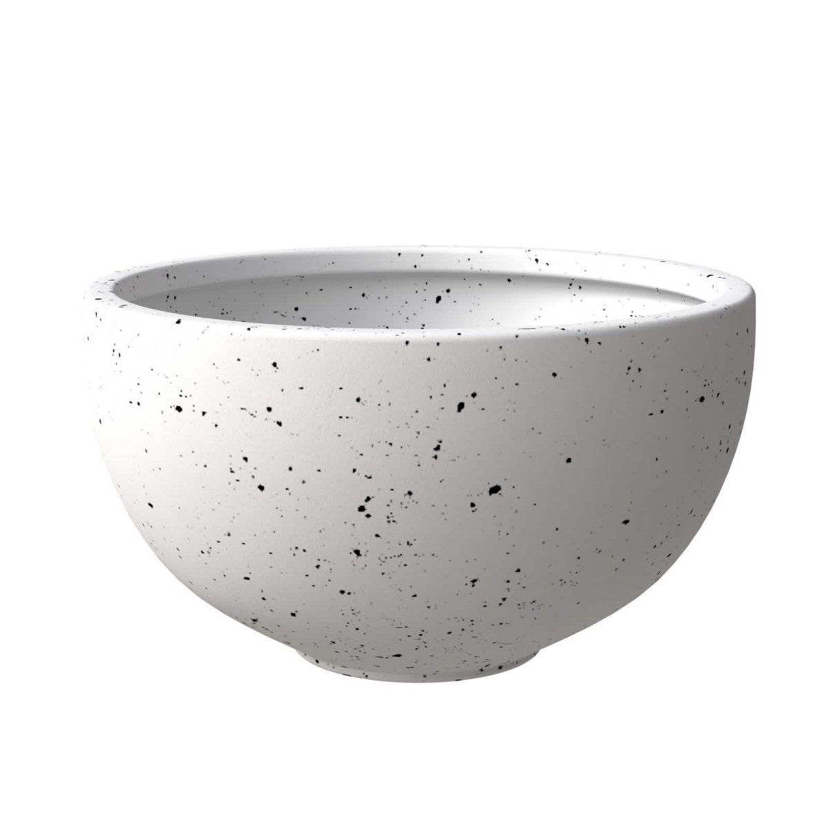 Iris Modern Round Planter Pot in Fiberstone and Clay Weather Resistant Design