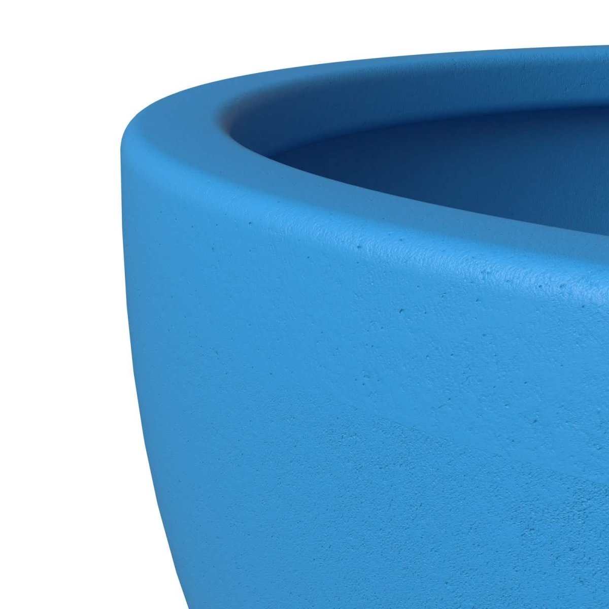 Iris Modern Round Planter Pot in Fiberstone and Clay Weather Resistant Design