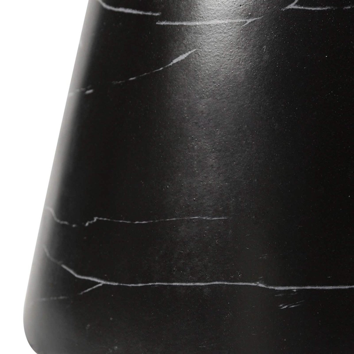 Isle Minimalist Side Table with Round Fiberstone Tabletop Accent Table and Pedestal Base