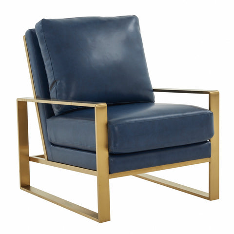 Jefferson Accent Armchair with Upholstered and Gold/Silver Metal Frame