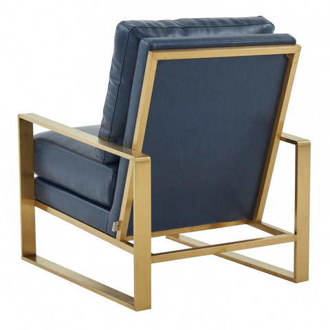 Jefferson Accent Armchair with Upholstered and Gold/Silver Metal Frame