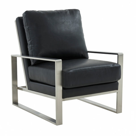 Jefferson Accent Armchair with Upholstered and Gold/Silver Metal Frame