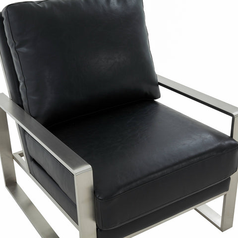 Jefferson Accent Armchair with Upholstered and Gold/Silver Metal Frame