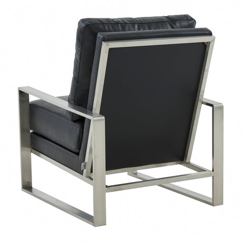 Jefferson Accent Armchair with Upholstered and Gold/Silver Metal Frame