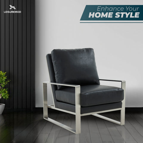 Jefferson Accent Armchair with Upholstered and Gold/Silver Metal Frame