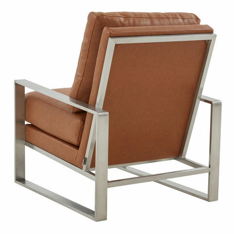 Jefferson Accent Armchair with Upholstered and Gold/Silver Metal Frame
