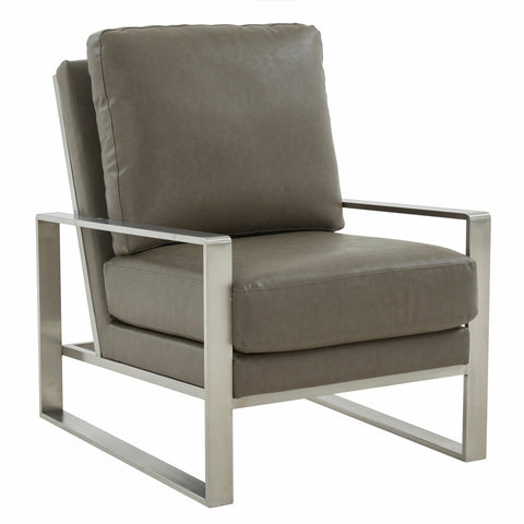 Jefferson Accent Armchair with Upholstered and Gold/Silver Metal Frame