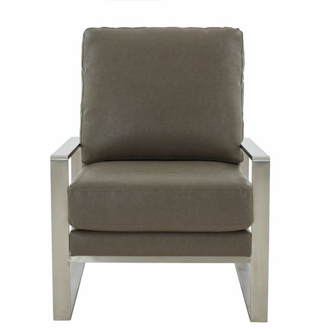 Jefferson Accent Armchair with Upholstered and Gold/Silver Metal Frame