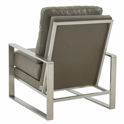 Jefferson Accent Armchair with Upholstered and Gold/Silver Metal Frame