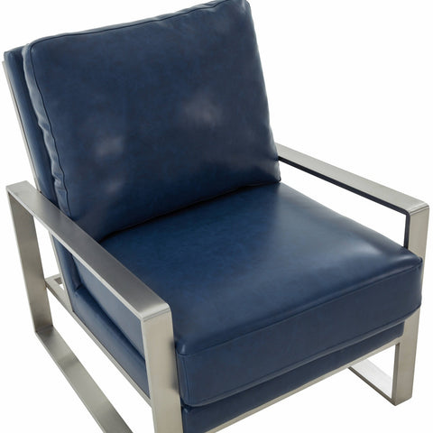 Jefferson Accent Armchair with Upholstered and Gold/Silver Metal Frame