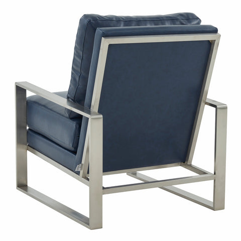 Jefferson Accent Armchair with Upholstered and Gold/Silver Metal Frame