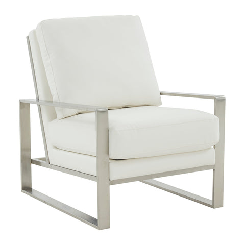 Jefferson Accent Armchair with Upholstered and Gold/Silver Metal Frame
