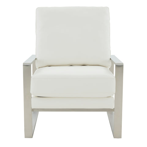 Jefferson Accent Armchair with Upholstered and Gold/Silver Metal Frame