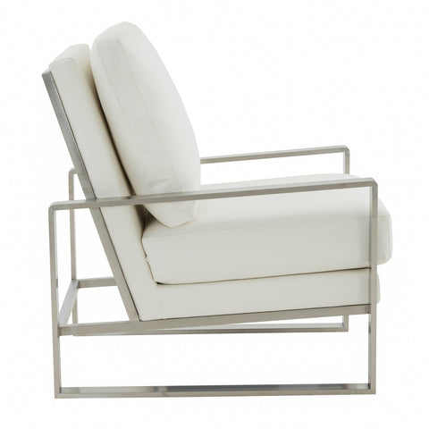 Jefferson Accent Armchair with Upholstered and Gold/Silver Metal Frame