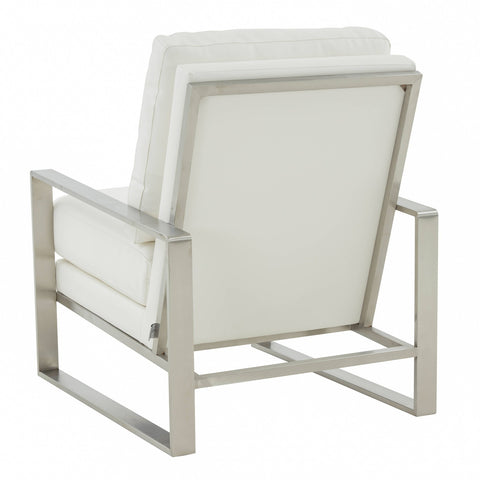 Jefferson Accent Armchair with Upholstered and Gold/Silver Metal Frame