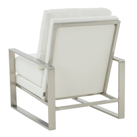Jefferson Accent Armchair with Upholstered and Gold/Silver Metal Frame