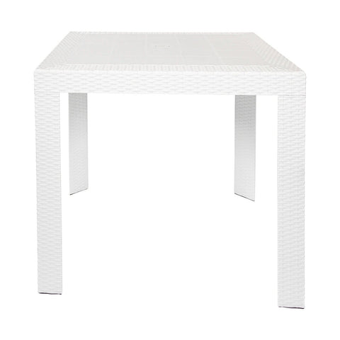 Kent Mid-Century Modern Weave Design 5-Piece Outdoor Patio Dining Set