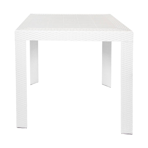 Kent Mid-Century Modern Weave Design 5-Piece Outdoor Patio Dining Set