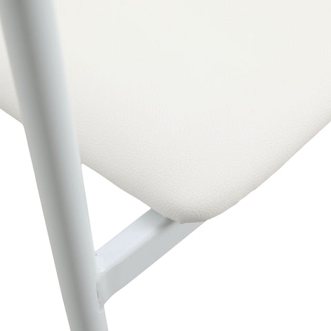 Kora Dining Chair Upholstered in Leather with Stainless Steel Frame and Legs