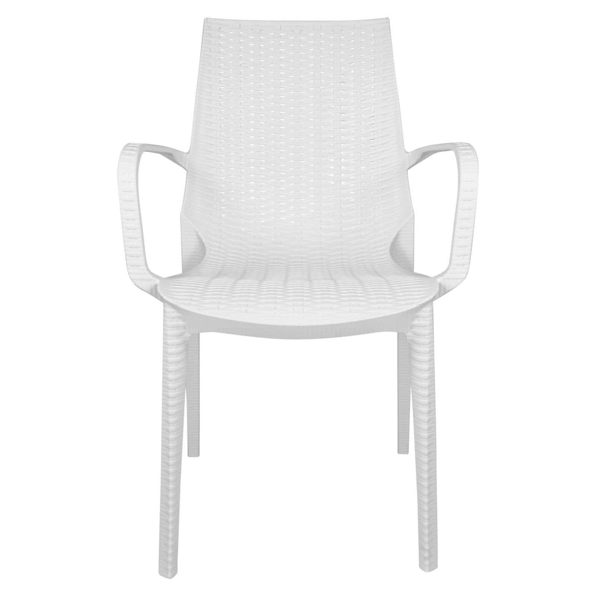 Kent Modern Indoor Outdoor Patio Stackable Dining Arm Chair