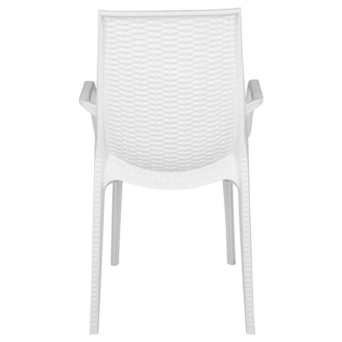 Kent Modern Indoor Outdoor Patio Stackable Dining Arm Chair