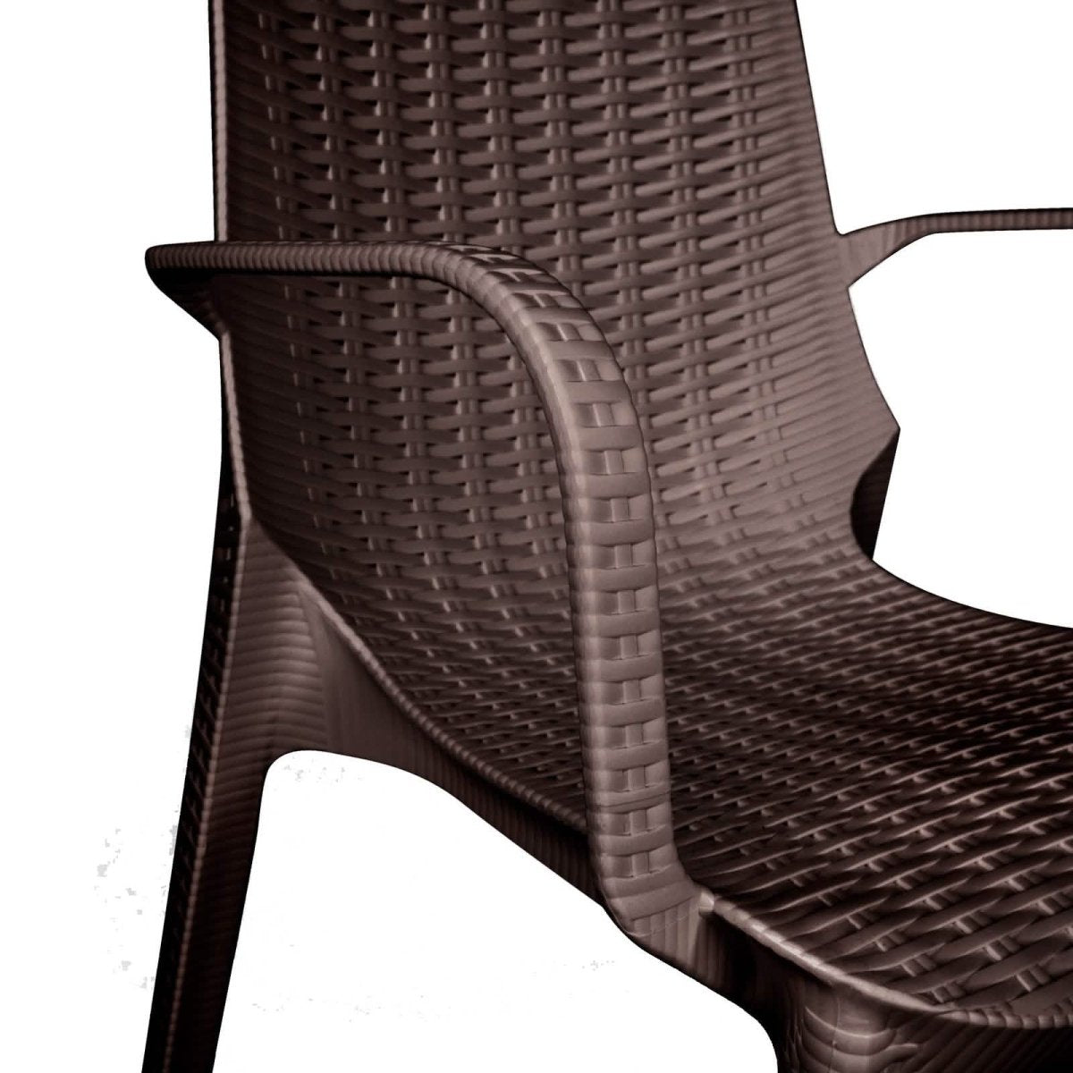 Kent Modern Indoor Outdoor Patio Stackable Dining Arm Chair