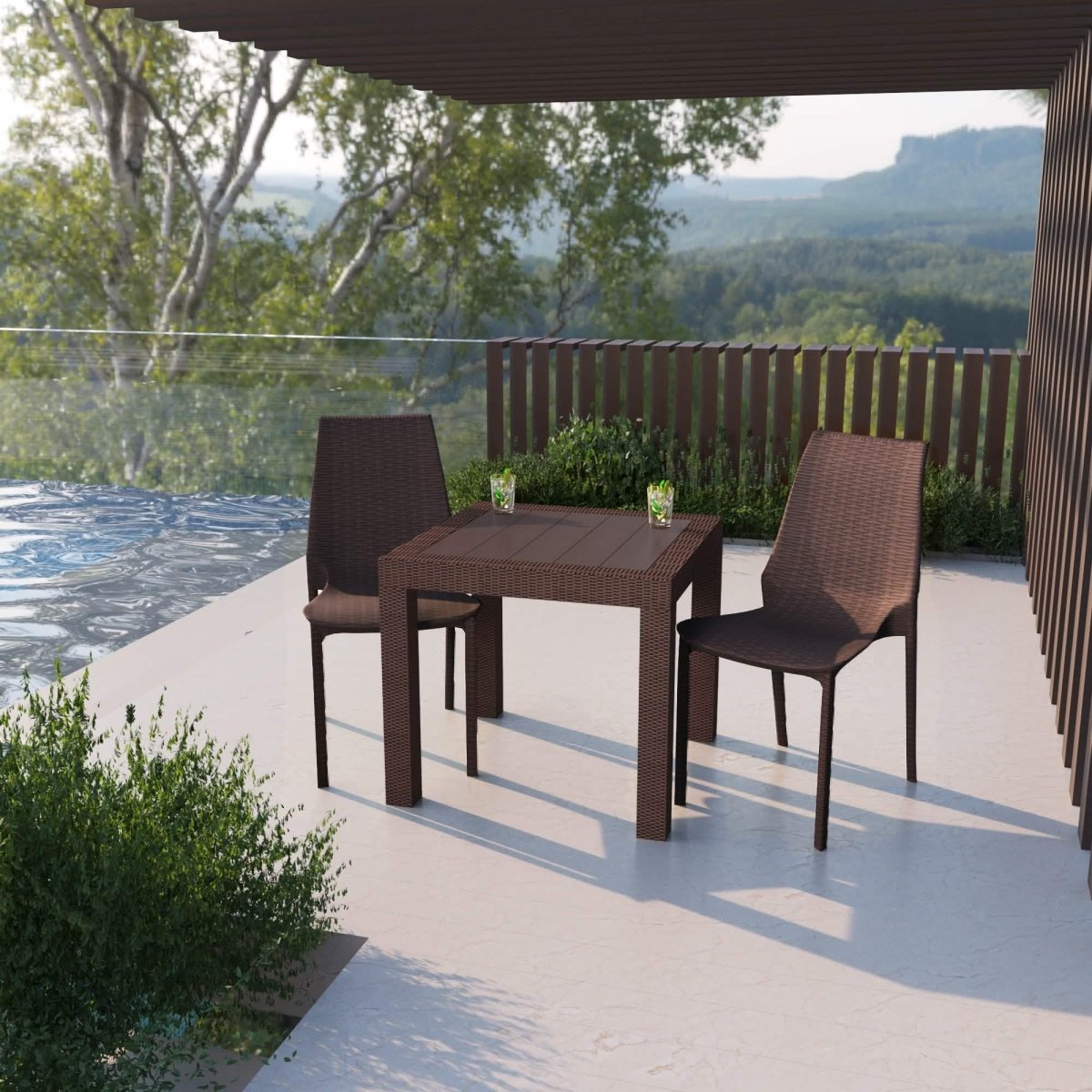 Kent Patio Outdoor Dining Chair Weave Design in Polypropylene