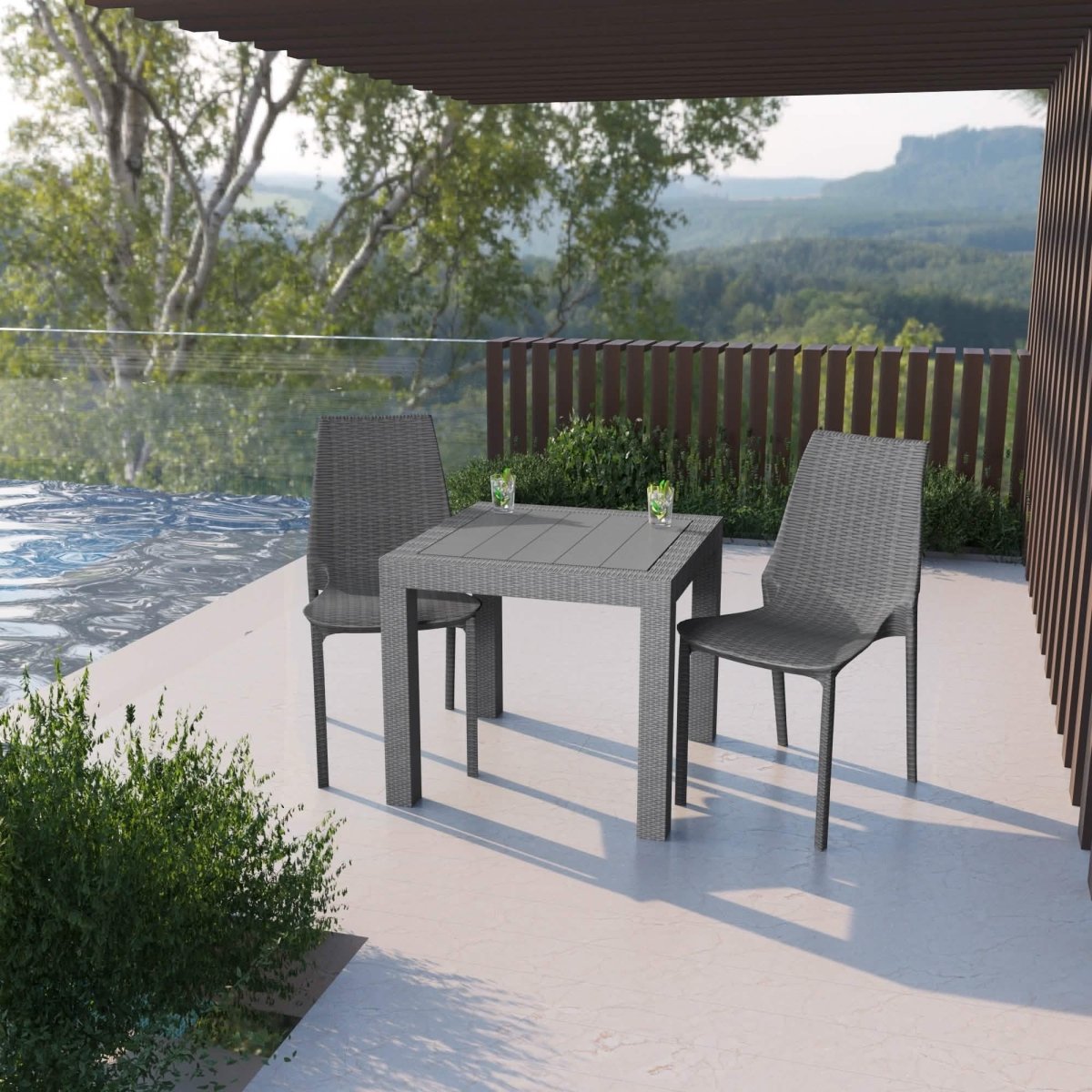 Kent Patio Outdoor Dining Chair Weave Design in Polypropylene